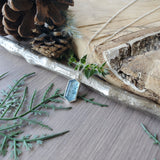 Moss Kyanite Necklace, Teal