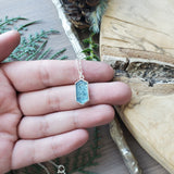 Moss Kyanite Necklace, Teal