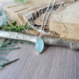 Aquamarine Necklace, Marquise