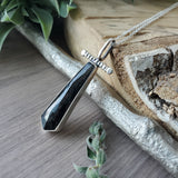 Dagger Necklace, Obsidian