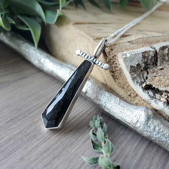 Dagger Necklace, Obsidian