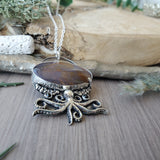 Purple Agate Necklace, Octopus