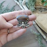 Purple Agate Necklace, Octopus