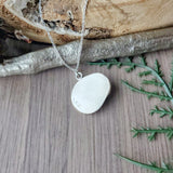 Floral Moon Necklace, Labradorite