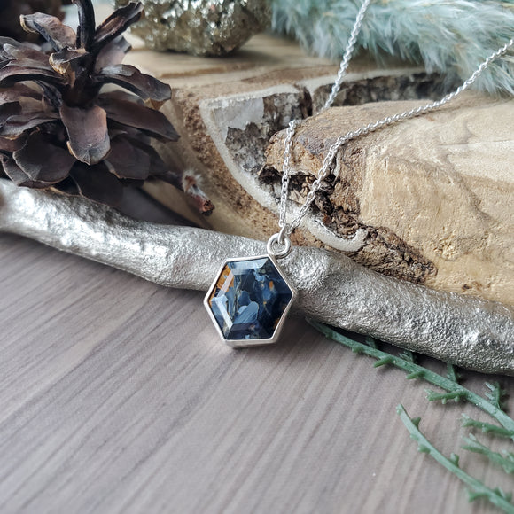 Pietersite Necklace, Hexagon