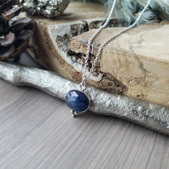 Sapphire Necklace, Oval