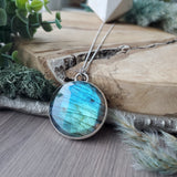 Rainbow Labradorite Necklace, Mountains