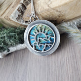 Rainbow Labradorite Necklace, Mountains