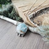 BC Ocean Picture Stone Necklace, Rocky Shore