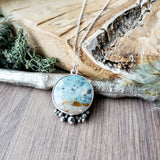 BC Ocean Picture Stone Necklace, Rocky Shore
