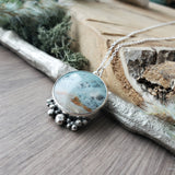 BC Ocean Picture Stone Necklace, Rocky Shore