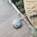 BC Ocean Picture Stone Necklace, Rocky Shore
