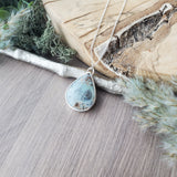 BC Ocean Picture Stone Necklace, Pear