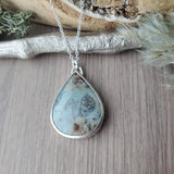 BC Ocean Picture Stone Necklace, Pear