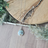 BC Ocean Picture Stone Necklace, Pear