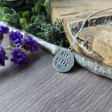 Art Needs Heart Necklace, Stamped