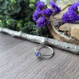 Tanzanite Ring, Leaves, 6mm