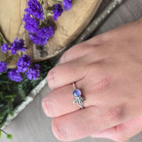 Tanzanite Ring, Leaves, 6mm