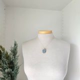 Sterling Opal Necklace, Floral