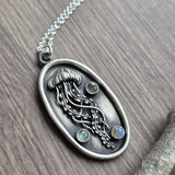 Jellyfish Necklace, 3D, Labradorite