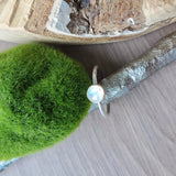 Moonstone Ring, Faceted, Round, 6mm