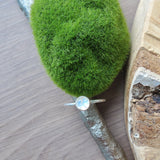 Moonstone Ring, Faceted, Round, 6mm
