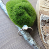 Moonstone Ring, Faceted, Round, 6mm