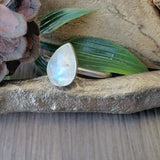 Moonstone Ring, Tear Drop, Faceted