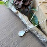 Moonstone Necklace, Faceted, Tear Drop