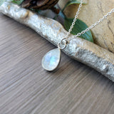 Moonstone Necklace, Faceted, Tear Drop