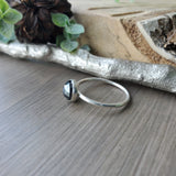 Hematite Ring, Faceted, Round