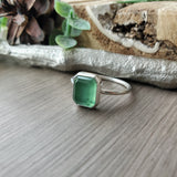 Serpentine Ring, Emerald Cut