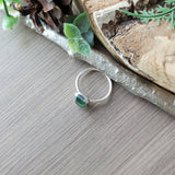 Serpentine Ring, Emerald Cut