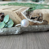 Pearl Ring, Button, Large