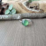 Serpentine Ring, Round, Faceted, 10mm