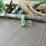 Serpentine Ring, Round, Faceted, 10mm