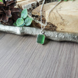 Serpentine Necklace, Emerald Cut