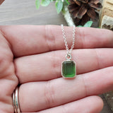 Serpentine Necklace, Emerald Cut