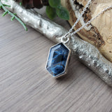 Pietersite Necklace, Long Hexagon