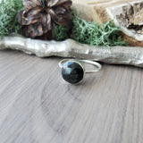 Golden Sheen Obsidian Ring, Faceted, 10mm