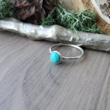 Turquoise Ring, Round, Faceted