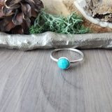 Turquoise Ring, Round, Faceted