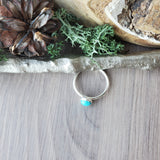 Turquoise Ring, Round, Faceted