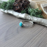 Turquoise Ring, Round, Faceted