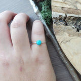 Turquoise Ring, Round, Faceted