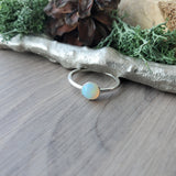 Opal Ring, Faceted, Round, 6mm