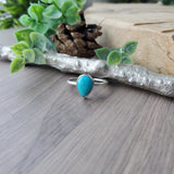 Turquoise Ring, Tear Drop, Smooth