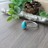 Turquoise Ring, Tear Drop, Smooth