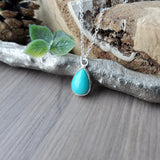 Turquoise Necklace, Tear Drop, Smooth