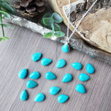 Turquoise Necklace, Tear Drop, Smooth